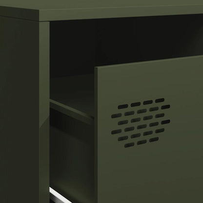 vidaXL TV-Schrank Olivgrün 202x39x43,5 cm Kaltgewalzter Stahl