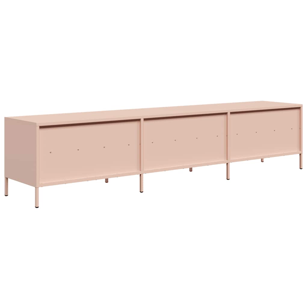 Meuble TV vidaXL rose 202x39x43,5 cm acier laminé à froid