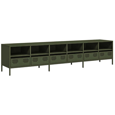 vidaXL TV-Schrank Olivgrün 202x39x43,5 cm Kaltgewalzter Stahl