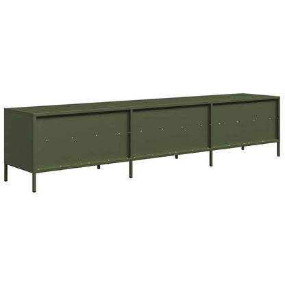 vidaXL TV-Schrank Olivgrün 202x39x43,5 cm Kaltgewalzter Stahl