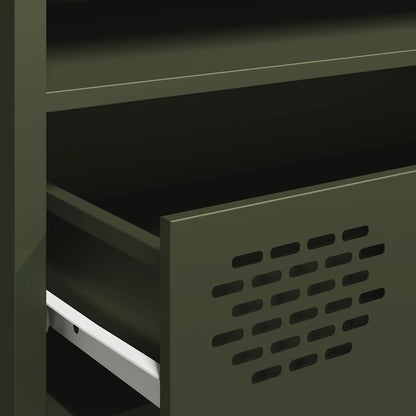 vidaXL TV-Schrank Olivgrün 202x39x43,5 cm Kaltgewalzter Stahl