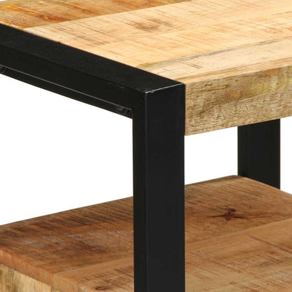 Badezimmermöbel-Set 2 pcs Braun Massives rohes Mangoholz