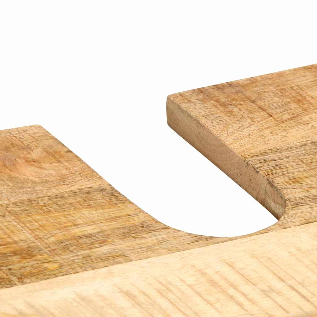 Badezimmermöbel-Set 2 pcs Braun Massives rohes Mangoholz