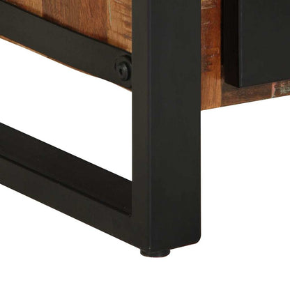 vidaXL Badezimmermöbel-Set mit Regal 2 pcs Massives upgecyceltes Holz