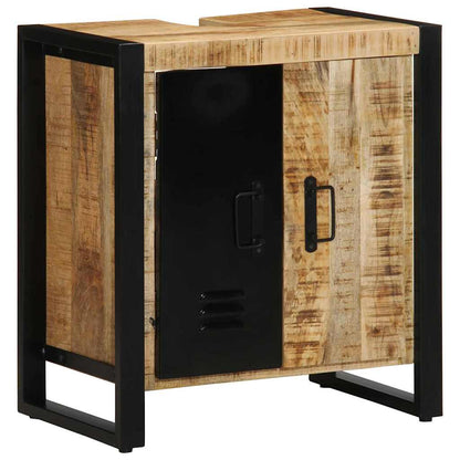 vidaXL Badezimmermöbel Set mit Regal 4 pcs Braun Massives Mango-Holz