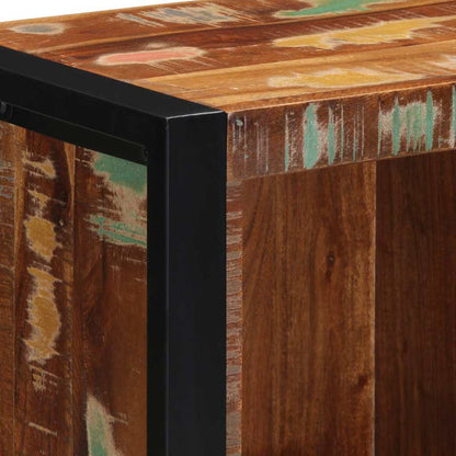 Badezimmermöbel-Set mit Regal 4 pcs Mehrfarbig Massives Altholz