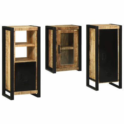 vidaXL Badezimmermöbel-Set mit Regal 3 pcs Braun Massivholz Mango
