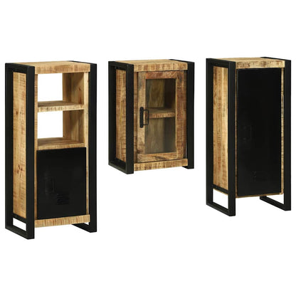 vidaXL Badezimmermöbel-Set mit Regal 3 pcs Braun Massivholz Mango