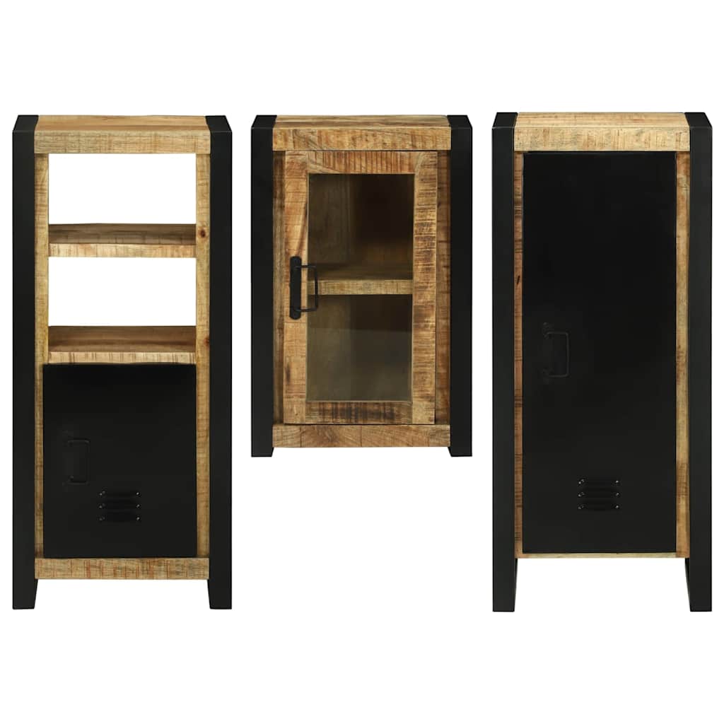 vidaXL Badezimmermöbel-Set mit Regal 3 pcs Braun Massivholz Mango
