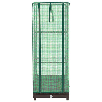 vidaXL Hochbeet mit Gewächshaus-Aufsatz Rattan-Optik 40x40x123 cm