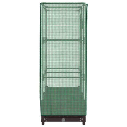 vidaXL Hochbeet mit Gewächshaus-Aufsatz Rattan-Optik 80x40x123 cm