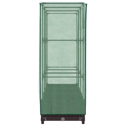 Hochbeet mit Gewächshaus-Aufsatz Rattan-Optik 120x40x123 cm