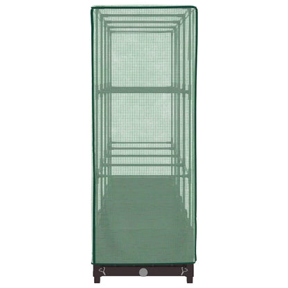 vidaXL Hochbeet mit Gewächshaus-Aufsatz Rattan-Optik 160x40x123 cm