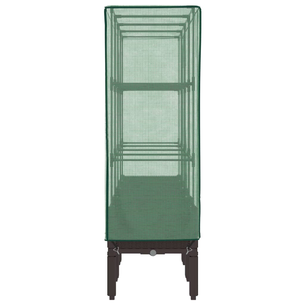 vidaXL Potager surélevé avec châssis Rattan-Optik 160x40x140 cm