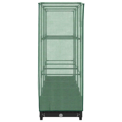 vidaXL Hochbeet mit Gewächshausabdeckung Rattanoptik 120x40x123 cm