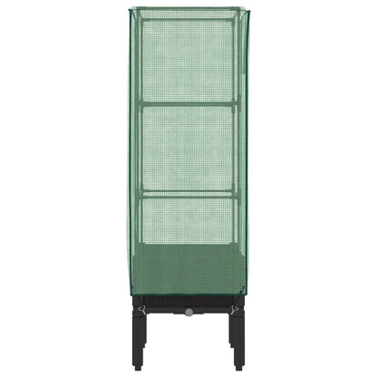 vidaXL Carré potager avec couvercle de serre aspect rotin 40x40x140 cm