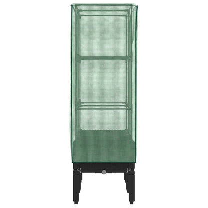vidaXL Hochbeet mit Gewächshaus-Aufsatz Rattan-Optik 80x40x140 cm