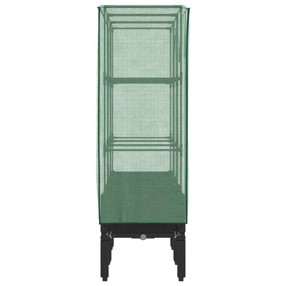 vidaXL Hochbeet mit Gewächshaus-Aufsatz Rattan-Optik 120x40x140 cm
