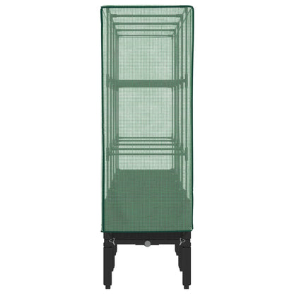 vidaXL Hochbeet mit Gewächshaus-Aufsatz Rattan-Optik 160x40x140 cm