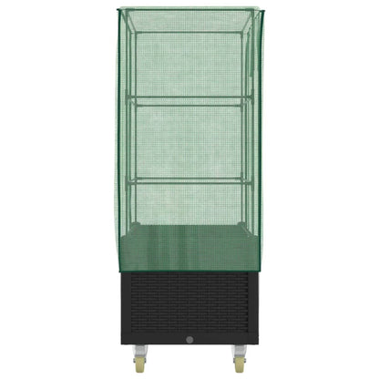 vidaXL Hochbeet mit Aufsatz und Rollen Rattan-Optik 80x50x182 cm