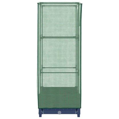 vidaXL Hochbeet mit Gewächshaus-Aufsatz Rattan-Optik 40x40x123 cm