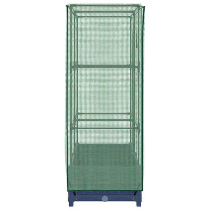 vidaXL Carré potager surélevé avec serre effet rotin 80x40x123 cm