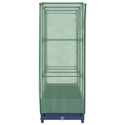 vidaXL Hochbeet mit Gewächshausabdeckung Rattanoptik 120x40x123 cm