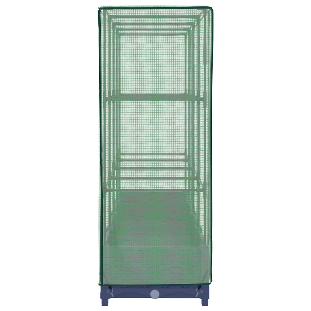 vidaXL Hochbeet mit Gewächshausabdeckung Rattanoptik 160x40x123 cm