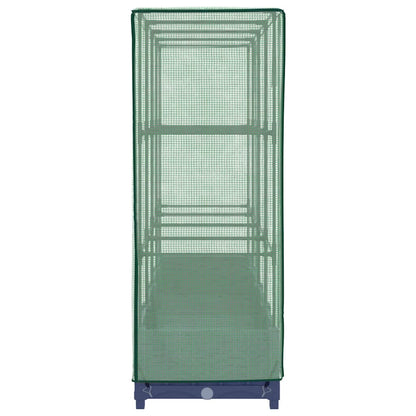 vidaXL Hochbeet mit Gewächshausabdeckung Rattanoptik 160x40x123 cm