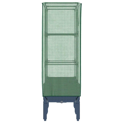 vidaXL Hochbeet mit Gewächshaus-Aufsatz Rattan-Optik 80x40x140 cm