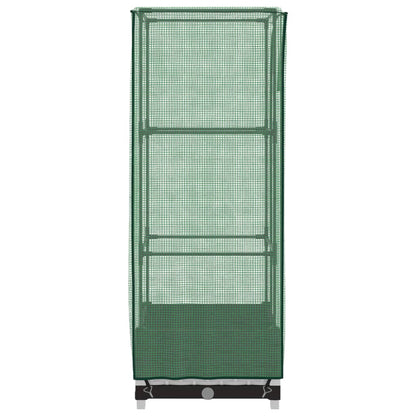 vidaXL Hochbeet mit Gewächshaus-Aufsatz Rattan-Optik 40x40x123 cm
