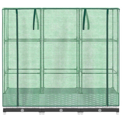 vidaXL Carré potager avec couvercle de serre aspect rotin 120x40x123 cm