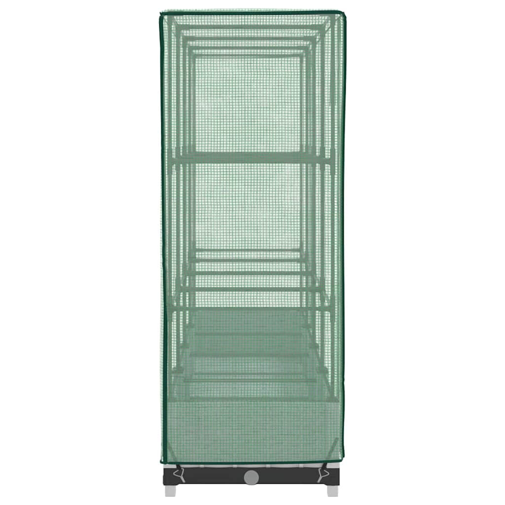 vidaXL Hochbeet mit Gewächshaus-Aufsatz Rattan-Optik 160x40x123 cm
