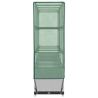 vidaXL Hochbeet mit Gewächshaus-Aufsatz Rattan-Optik 160x40x138 cm