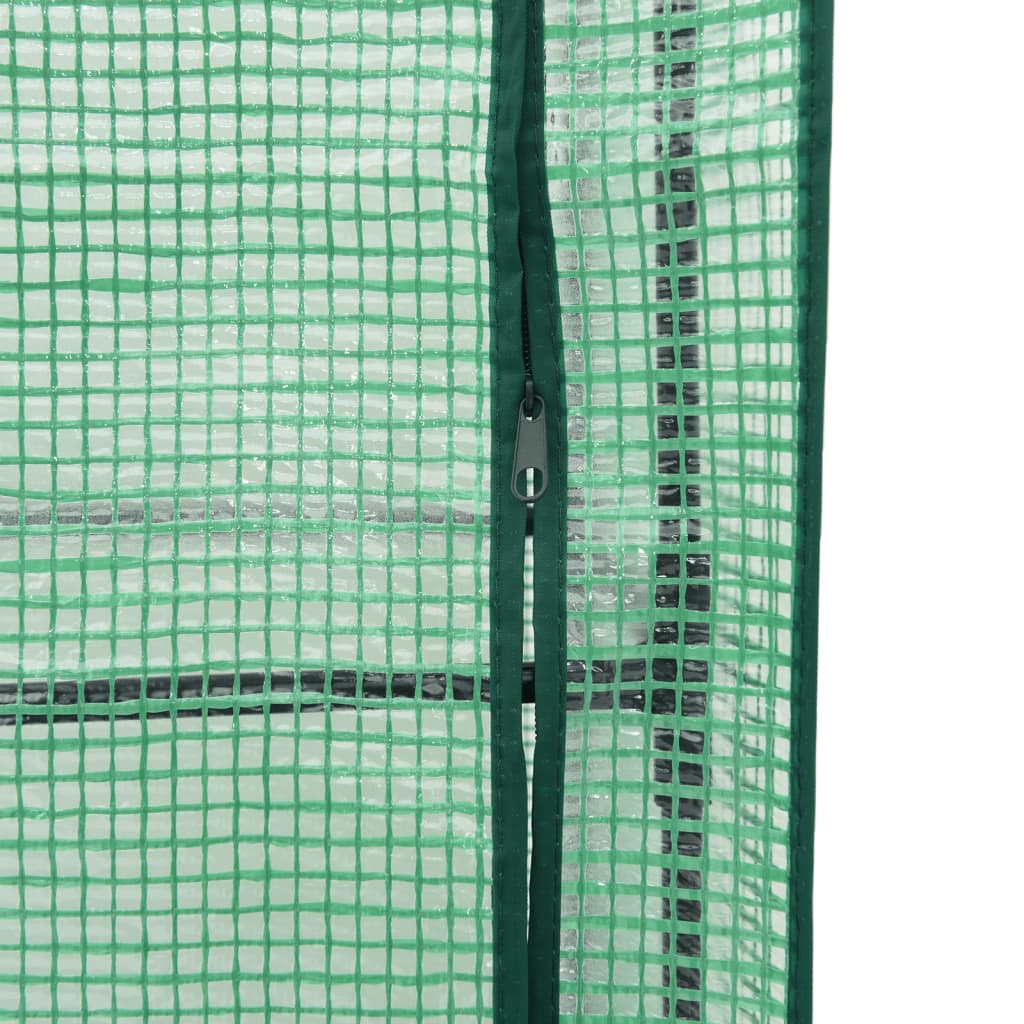 vidaXL Hochbeet mit Gewächshaus-Aufsatz Rattan-Optik 40x40x140 cm