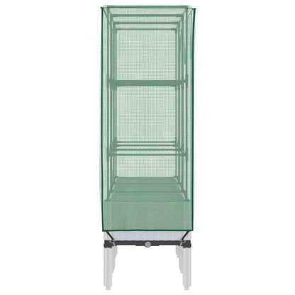 vidaXL Hochbeet mit Gewächshaus-Aufsatz Rattan-Optik 120x40x140 cm