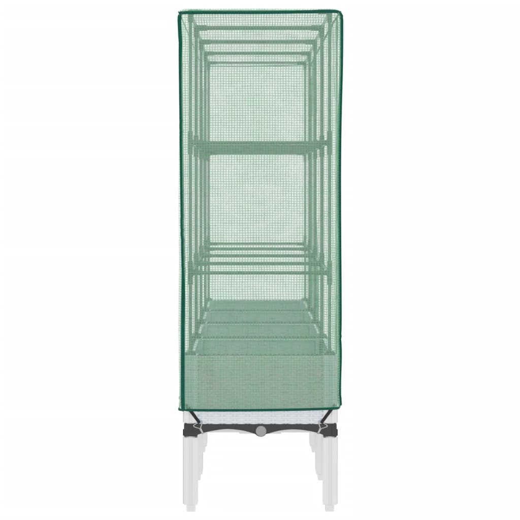 vidaXL Hochbeet mit Gewächshaus-Aufsatz Rattan-Optik 160x40x140 cm