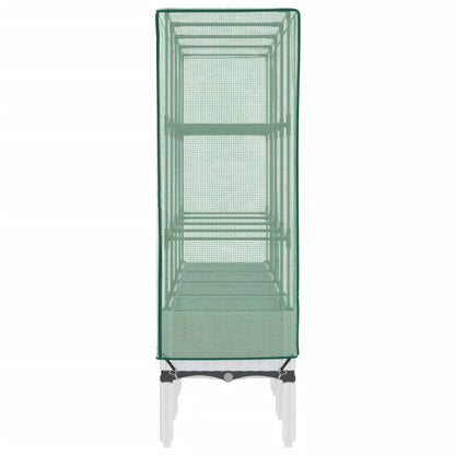 vidaXL Hochbeet mit Gewächshaus-Aufsatz Rattan-Optik 160x40x140 cm