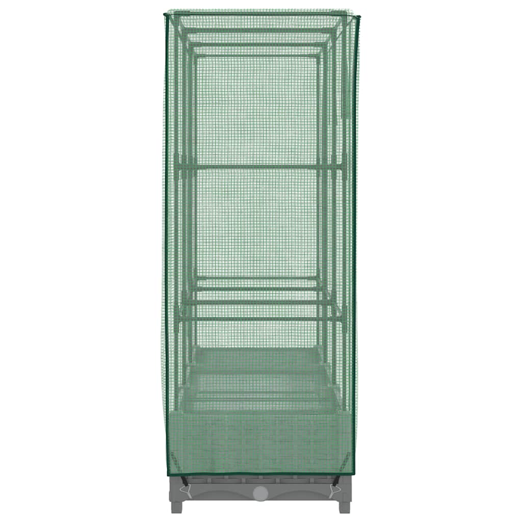 vidaXL Hochbeet mit Gewächshaus-Aufsatz Rattan-Optik 120x40x123 cm