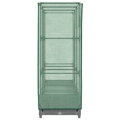 vidaXL Hochbeet mit Gewächshaus-Aufsatz Rattan-Optik 120x40x123 cm
