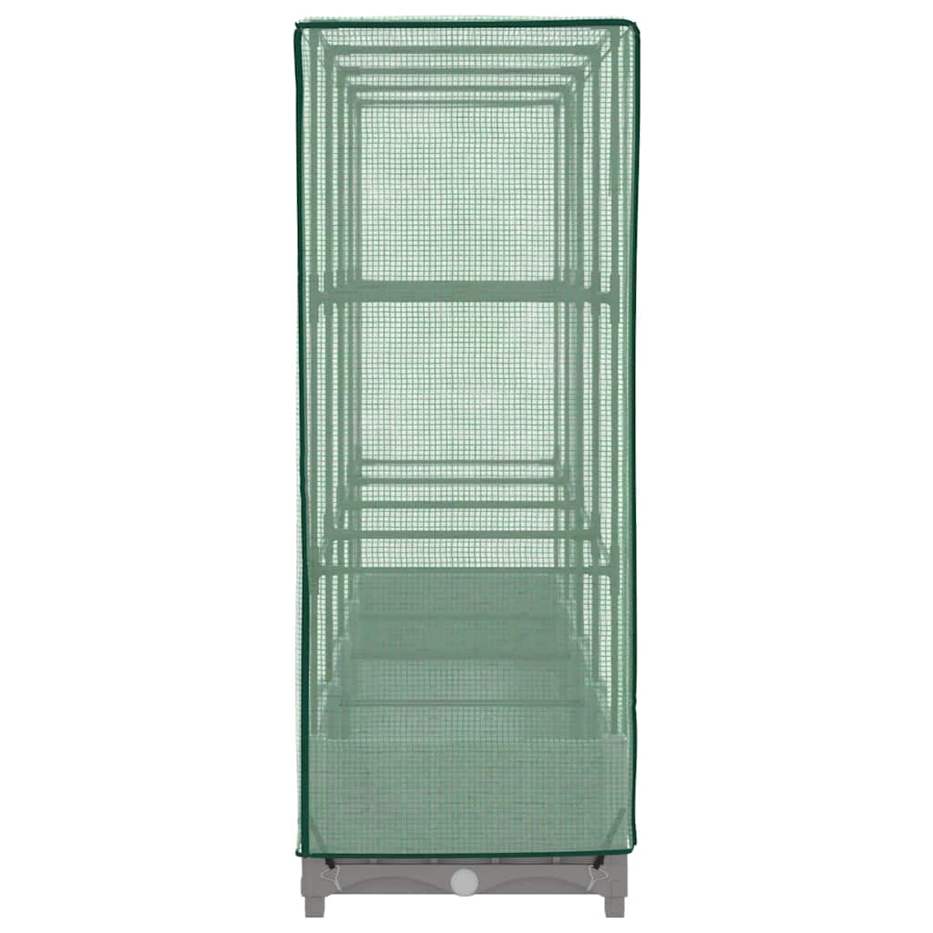 vidaXL Hochbeet mit Gewächshaus-Aufsatz Rattan-Optik 160x40x123 cm