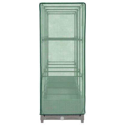 vidaXL Hochbeet mit Gewächshaus-Aufsatz Rattan-Optik 160x40x123 cm