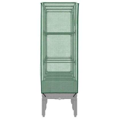 vidaXL Hochbeet mit Gewächshaus-Aufsatz Rattan-Optik 120x40x140 cm