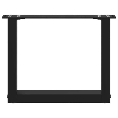 vidaXL Couchtischbeine U-Form 2 Stk. Schwarz 30x(30-31) cm Stahl