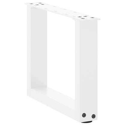 vidaXL Couchtischbeine U-Form 2 Stk. Weiß 30x(30-31) cm Stahl