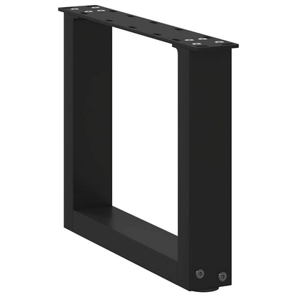 vidaXL Couchtischbeine U-Form 2 Stk. Schwarz 40x(30-31) cm Stahl