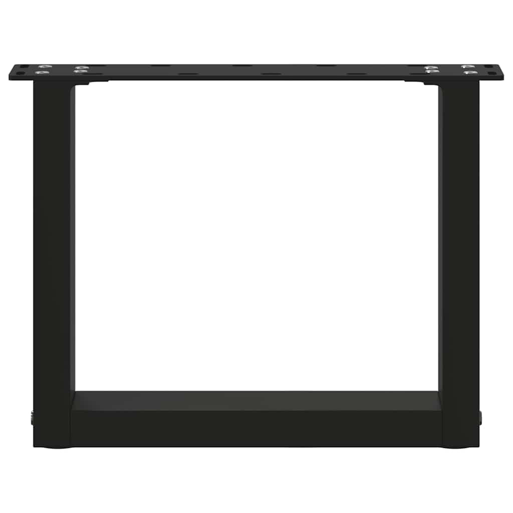 vidaXL Couchtischbeine U-Form 2 Stk. Schwarz 40x(30-31) cm Stahl