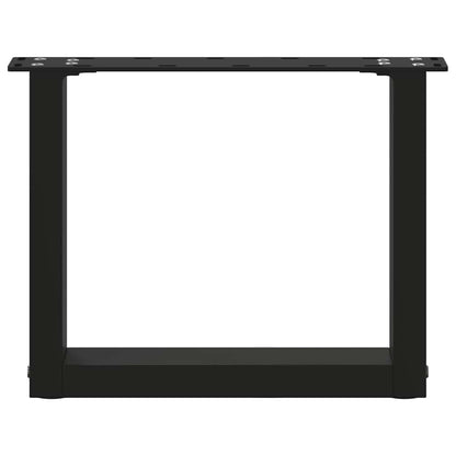 vidaXL Couchtischbeine U-Form 2 Stk. Schwarz 40x(30-31) cm Stahl