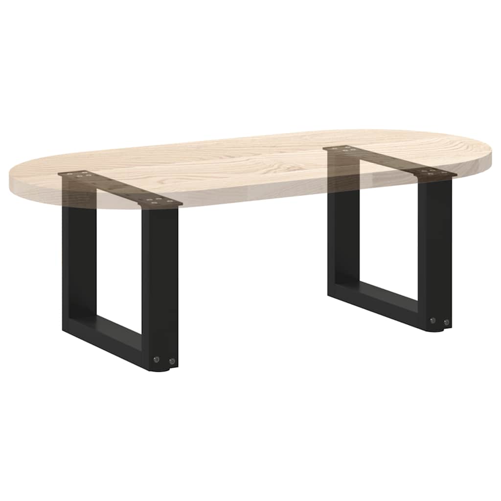 vidaXL Couchtischbeine U-Form 2 Stk. Schwarz 40x(30-31) cm Stahl