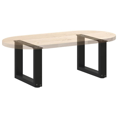 vidaXL Couchtischbeine U-Form 2 Stk. Schwarz 40x(30-31) cm Stahl